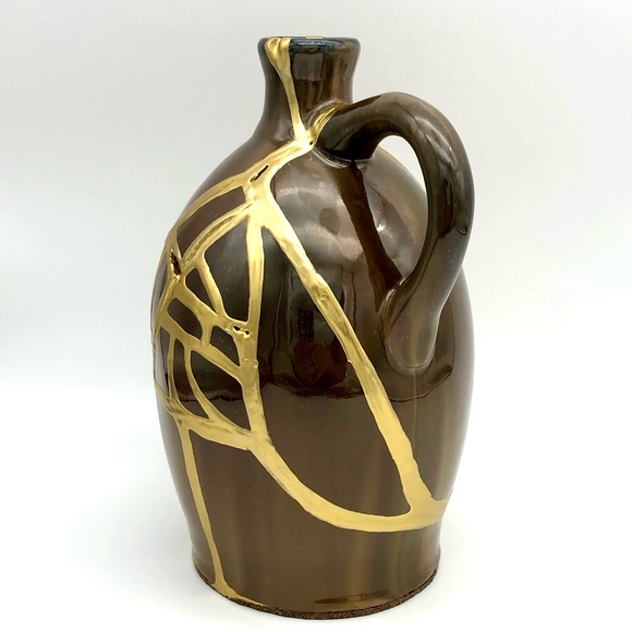 Kintsugi Musical Jug Vase Romeo And Juliet Gold Crack Anniversary Growth Gift - Picture 12 of 14